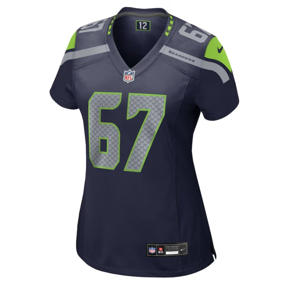 Women's Nike Charles Cross College Navy Seattle Seahawks Team Game Jersey
